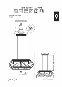 Hướng dẫn sử dụng Qazqa 93608 Carcass Đèn