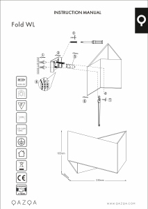 Manual de uso Qazqa 93613 Fold Lámpara
