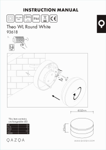 Bedienungsanleitung Qazqa 93618 Theo Round Leuchte