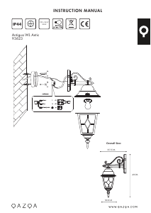 Bruksanvisning Qazqa 93623 Antigua Lampe