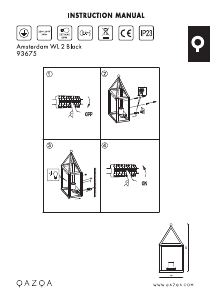 Manuale Qazqa 93675 Amsterdam 2 Lampada