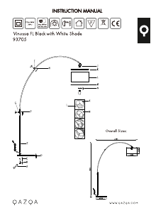 Bruksanvisning Qazqa 93705 Vinossa Lampe