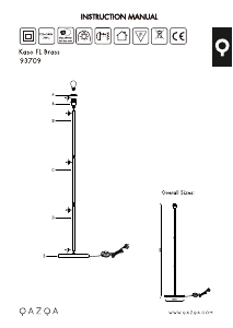 Bruksanvisning Qazqa 93709 Kaso Lampe