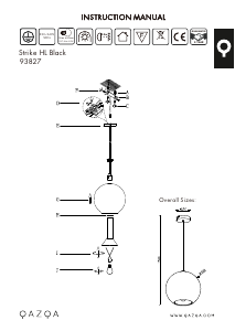 Instrukcja Qazqa 93827 Strike Lampa