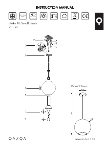 Instrukcja Qazqa 93828 Strike Lampa