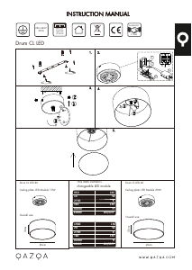 Manual de uso Qazqa 93873 Drum LED Lámpara