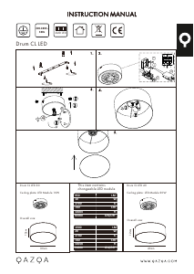 Manuale Qazqa 93874 Drum LED Lampada