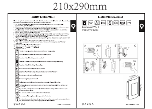 Bruksanvisning Qazqa 93899 Emmerald 1 Lampa