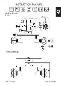 Manual de uso Qazqa 93945 Mosh 2 Lámpara