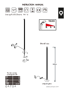 Bruksanvisning Qazqa 94116 Up Lampa