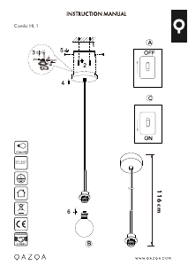 Manual de uso Qazqa 94159 Combi 1 Lámpara