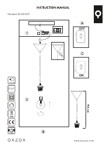 Bruksanvisning Qazqa 94190 Pendel Lampa