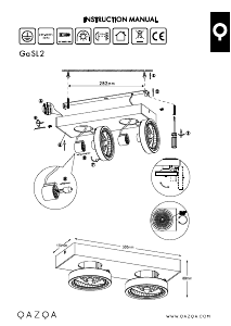 Manual de uso Qazqa 94459 Ga 2 Lámpara