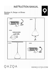 Bruksanvisning Qazqa 94626 Bombay Lampe