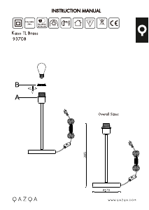 Bruksanvisning Qazqa 94674 Kaso Lampe