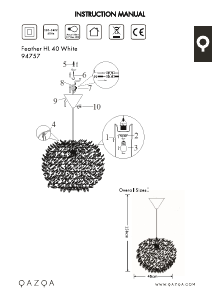 Instrukcja Qazqa 94757 Feather Lampa