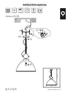 Bedienungsanleitung Qazqa 94782 Anterio 38 Leuchte