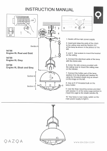 Instrukcja Qazqa 94789 Engine Lampa