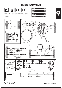 Manual de uso Qazqa 94805 Tubos 3 Lámpara