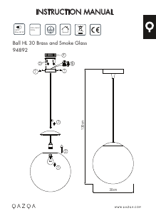 Bruksanvisning Qazqa 94892 Ball Lampa