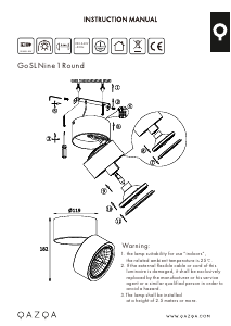 Instrukcja Qazqa 94893 Go Nine Tubo Lampa