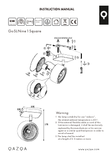 Manual de uso Qazqa 94895 Go Nine 1 Lámpara