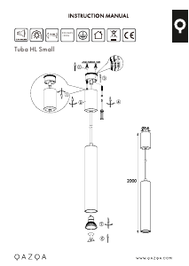 Bruksanvisning Qazqa 94900 Tuba small Lampe