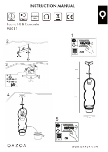 Bruksanvisning Qazqa 95011 Fauna B Lampa