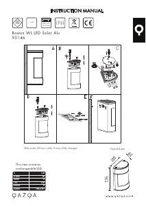 Manual de uso Qazqa 95146 Boston Lámpara