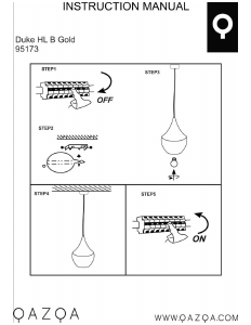 Bruksanvisning Qazqa 95173 Duke B Lampe