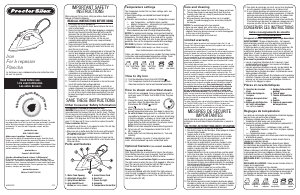 Mode d’emploi Proctor Silex 17130Y Fer à repasser