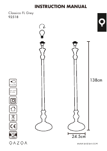 Manual de uso Qazqa 95299 Classico Lámpara