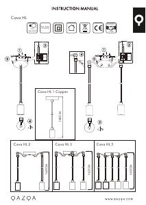 Instrukcja Qazqa 95564 Granny Frame 3 Lampa