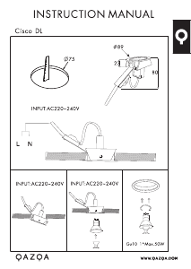 Bruksanvisning Qazqa 95602 Cisco Lampa