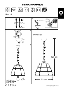 Instrukcja Qazqa 95715 Niro Lampa