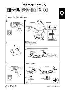 Manual de uso Qazqa 95760 Oneon 1 Lámpara