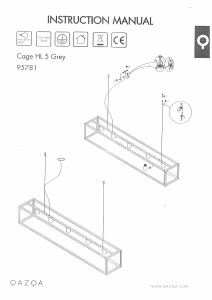 Bedienungsanleitung Qazqa 95781 Cage Leuchte