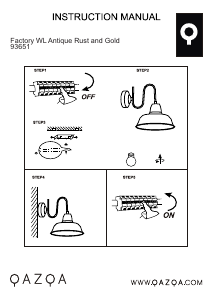 Bruksanvisning Qazqa 96198 Factory Lampa