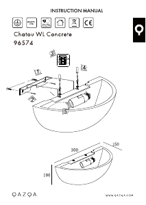 Instrukcja Qazqa 96574 Chatou Lampa