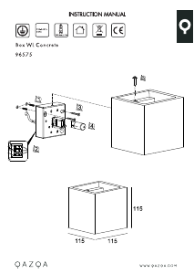 Bedienungsanleitung Qazqa 96575 Box Leuchte