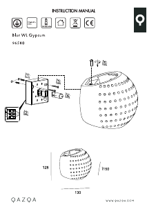 Instrukcja Qazqa 96580 Blur Lampa