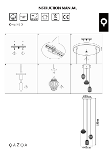 Bruksanvisning Qazqa 96652 Bolsena Lampa