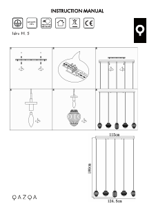 Bruksanvisning Qazqa 96661 Bolsena Lampa