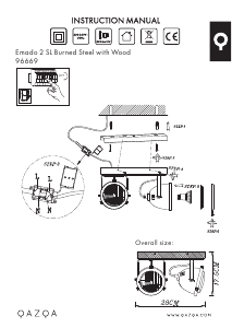 Manual de uso Qazqa 96669 Emado Lámpara