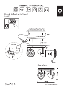 Instrukcja Qazqa 96673 Gina Lampa