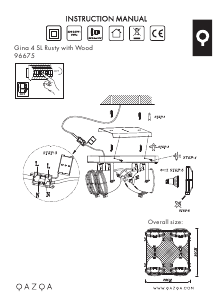 Manual de uso Qazqa 96675 Gina Lámpara