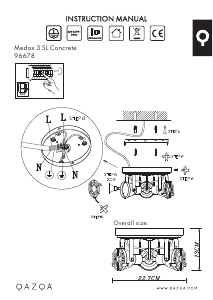 Manual Qazqa 96678 Medox Candeeiro