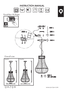 Bedienungsanleitung Qazqa 96695 Excalibur Leuchte