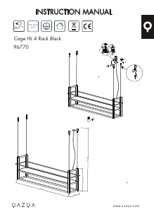 Instrukcja Qazqa 96770 Cage Rack Lampa