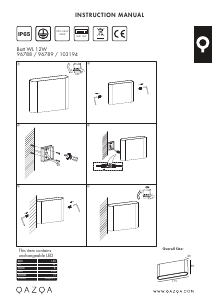 Bruksanvisning Qazqa 96788 Batt Lampa